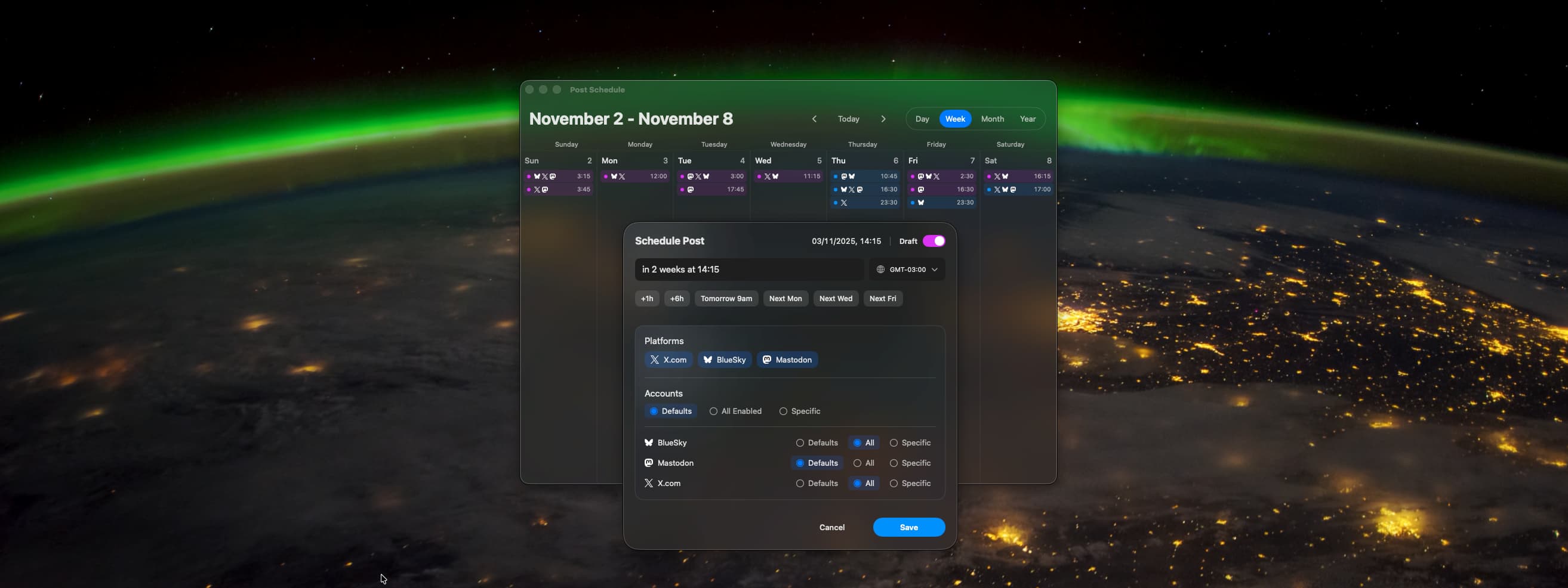 Statuz Scheduling Interface