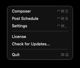 Statuz Menu Bar Interface